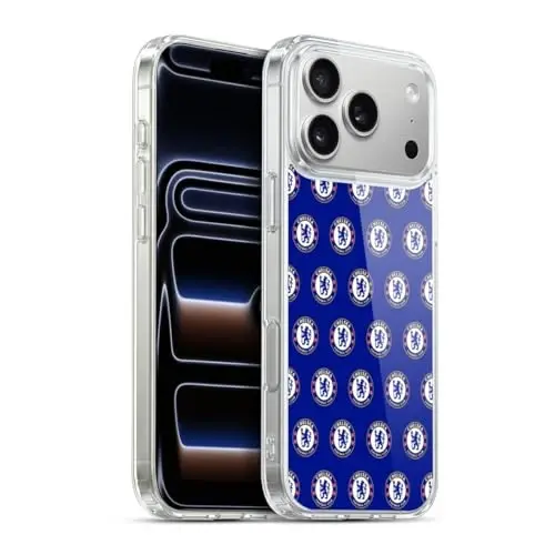 Head Case Designs официально лицензированный Chelsea Football Club Pattern Crest Gel Case [Military Grade Protection] Совместим с Apple iPhone 17 Pro Max - 5