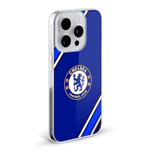 Head Case Designs официально лицензированный Chelsea Football Club Stripes Crest Gel Case [Military Grade Protection] Совместим с Apple iPhone 11 Pro Max и совместим с MagSafe 