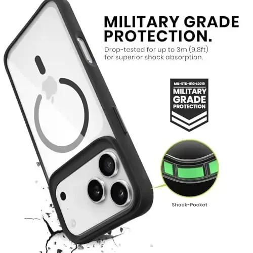 Head Case Designs Официально лицензированный футбольный клуб «Челси» Lions Oversized Logo Icon Black Shockproof Bumper Case [Military Grade Protection] Совместим с и Совместим с MagSafe Apple iPhone - 3