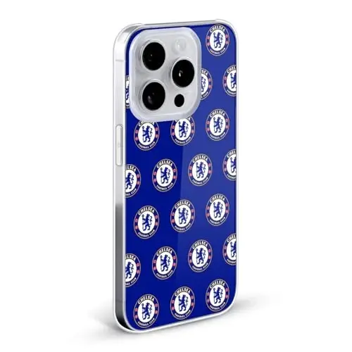 Head Case Designs Официально лицензированный футбольный клуб «Челси» Pattern Crest Твердый чехол, совместимый с Apple iPhone 13 Pro - 2