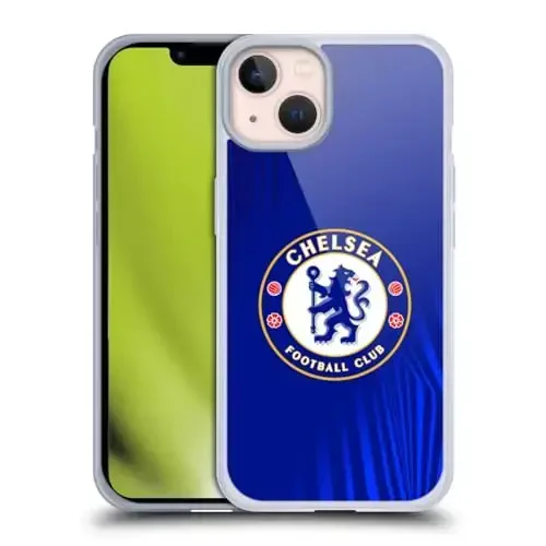 Head Case Designs Официально лицензированный футбольный клуб «Челси» Super Graphic Crest Gel Case [Военная защита] Совместим с Apple iPhone 13 