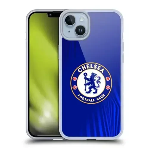 Head Case Designs Официально лицензированный футбольный клуб Челси Super Graphic Crest Gel Case [Военная защита] Совместим с Apple iPhone 14 Plus - 1