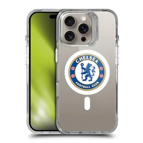 Head Case Designs Официально лицензированный футбольный клуб Chelsea Badge Logo Icon Ударопрочный бампер [Военная защита] Совместим с Apple iPhone 16 Pro и совместим с MagSafe - 2