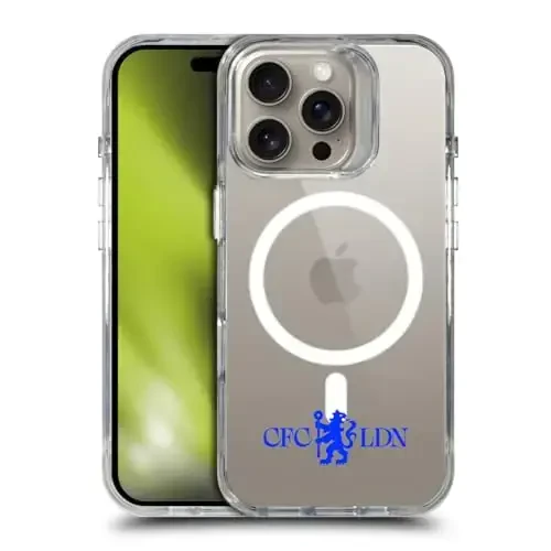 Head Case Designs официально лицензированный футбольный клуб Chelsea Lions Minimalist Logo Icon Shockproof Bumper Case [военного класса] совместим с Apple iPhone 16 Pro и совместим с MagSafe - 4