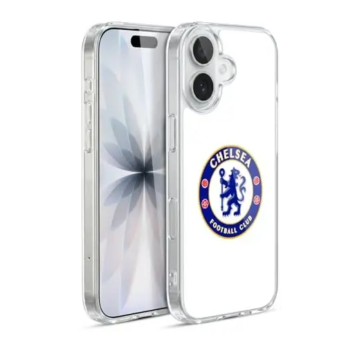 Head Case Designs Официально лицензированный футбольный клуб Chelsea Plain White Crest Gel Case [Военная защита] Совместим с Apple iPhone 17 - 4