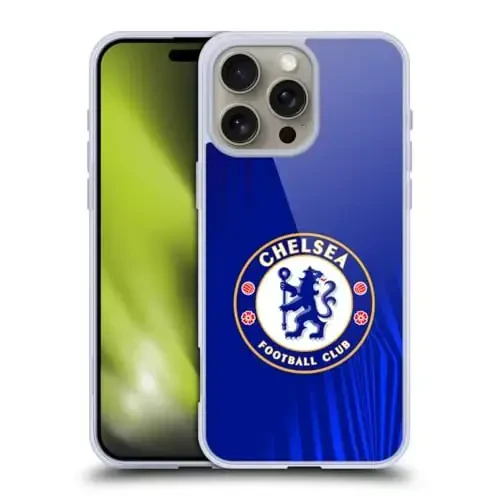 Head Case Designs Официально лицензированный футбольный клуб Chelsea Super Graphic Crest Gel Case [Военная защита] Совместим с Apple iPhone 16 Pro Max 
