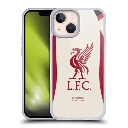 Head Case Designs Официально лицензированный футбольный клуб Liverpool Away 2025/26 Kit Gel Case [Military Grade Protection] Совместим с Apple iPhone 13 Mini 