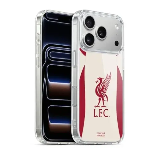 Head Case Designs Официально лицензированный футбольный клуб Liverpool Away 2025/26 Kit Gel Case [Military Grade Protection] Совместим с Apple iPhone 17 Pro 