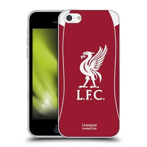 Head Case Designs Официально лицензированный футбольный клуб Liverpool Home 2025/26 Gel Case [Военная защита] Совместим с Apple iPhone 5c - 1