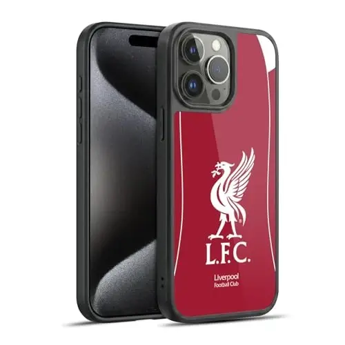 Head Case Designs Официально лицензированный футбольный клуб Liverpool Home 2025/26 Kit Gel Armour Case [Military Grade Protection] Совместим с Apple iPhone 15 Pro Max 
