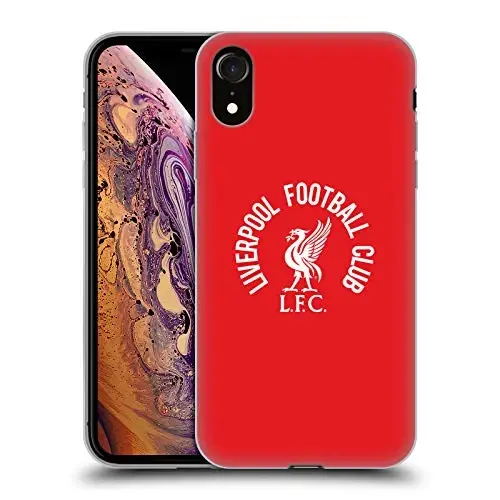 Head Case Designs Официально лицензированный футбольный клуб «Ливерпуль» Белый LFC On Red Liver Bird Gel Case [Военная защита] Совместим с Apple iPhone XR - 1