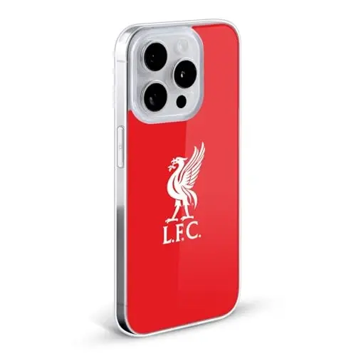 Head Case Designs Officially Licensed Liverpool Football Club White Logo in Red Liver Bird Gel Case [Military Grade Protection] Compatible with Apple iPhone 16 Pro Max - HEAD CASE DESIGNS (1)