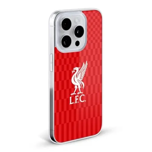 Head Case Designs Officially Licensed Liverpool Football Club White On Red Kit Liver Bird Gel Case [Military Grade Protection] Compatible with Apple iPhone 15 and Compatible with MagSafe - 2