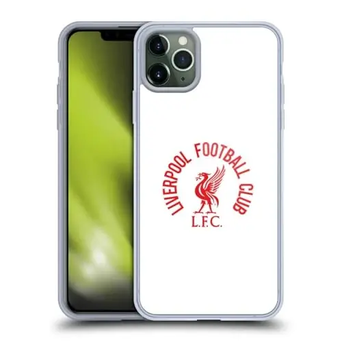 Head Case Designs официально лицензированный футбольный клуб «Ливерпуль» Red LFC On White Liver Bird Gel Case [Военная защита] Совместим с Apple iPhone 11 Pro Max и совместим с MagSafe 