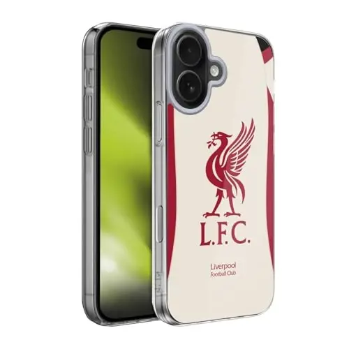 Head Case Designs Rasman Litsenziyalangan Liverpool Futbol Klubi Away 2025/26 Kit Gel G'ilofi [Harbiy Sifatli Himoya] Apple iPhone 17 bilan mos keladi - 2