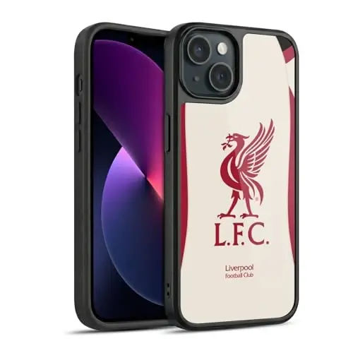Head Case Designs Rasmiy Litsenziyaga ega bo'lgan Liverpool Football Club Away 2025/26 Kit Gel Armor Case [Harbiy Darajadagi Tomchidan Himoya] Apple iPhone 13 bilan mos keladi 