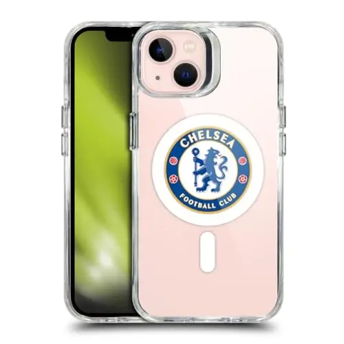 Head Case Designs Rasmiy litsenziyaga ega Chelsea Football Club Badge Logo Icon zarbaga chidamli Bumper Case [Harbiy darajadagi himoya] Apple iPhone 13 bilan mos va MagSafe bilan mos 
