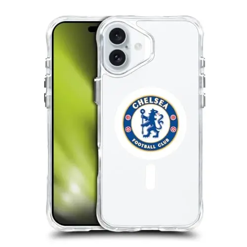 Head Case Designs rasmiy litsenziyaga ega Chelsea Football Club Badge Logo Icon zarbaga chidamli bumper g'ilofi [Harbiy darajadagi himoya] Apple iPhone 16 Plus va MagSafe bilan mos keladi - 1