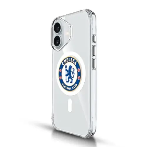 Head Case Designs rasmiy litsenziyaga ega Chelsea Football Club Badge Logo Icon zarbaga chidamli bumper g'ilofi [Harbiy darajadagi himoya] Apple iPhone 16 Plus va MagSafe bilan mos keladi - HEAD CASE DESIGNS (1)