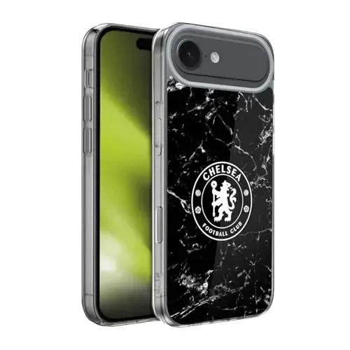 Head Case Designs Rasmiy litsenziyaga ega Chelsea Football Club Black Marble Crest Gel Case [Harbiy darajadagi himoya] Apple iPhone 17 Air bilan mos - HEAD CASE DESIGNS
