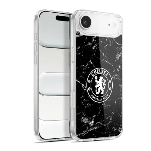 Head Case Designs Rasmiy litsenziyaga ega Chelsea Football Club Black Marble Crest Gel Case [Harbiy darajadagi himoya] Apple iPhone 17 Air bilan mos - 2