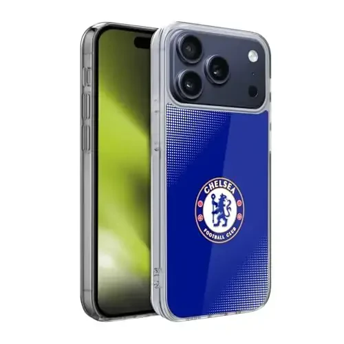 Head Case Designs Rasmiy litsenziyaga ega Chelsea Football Club Halftone Crest Gel Case [Harbiy darajadagi himoya] Apple iPhone 17 Pro bilan mos - 12
