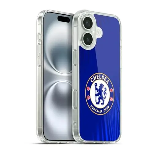 Head Case Designs Rasmiy litsenziyaga ega Chelsea Football Club Super Graphic Crest Gel Case [Harbiy darajadagi himoya] Apple iPhone 16 Plus bilan mos keladi - 2