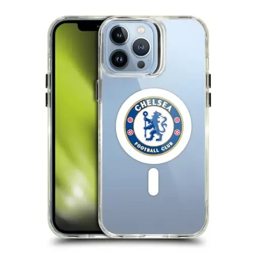 Head Case Designs Rasmiy litsenziyalangan Chelsea Football Club Badge Logo Icon zarbaga chidamli bamper qutisi [Harbiy darajadagi himoya] Apple iPhone 13 Pro Max bilan mos va MagSafe bilan mos 