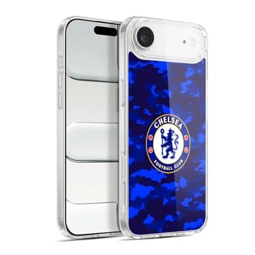 Head Case Designs rasmiy litsenziyalangan Chelsea Football Club Kamuflaj Crest Gel Case [Harbiy darajadagi himoya] Apple iPhone 17 Air bilan mos keladi - 2
