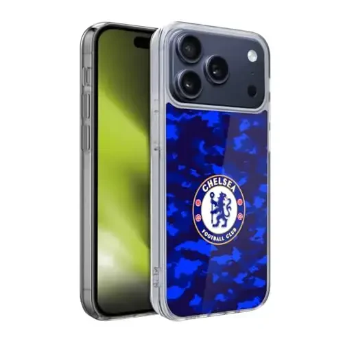 Head Case Designs Rasmiy litsenziyalangan Chelsea Football Club Kamuflaj Gerbi Jel G'ilofi [Harbiy Darajadagi Himoya] Apple iPhone 17 Pro bilan mos - 2