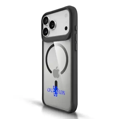Head Case Designs rasmiy litsenziyalangan Chelsea Football Club Lions Minimalist Logotipi Icon Qora zarbaga chidamli Bumper Case [Harbiy darajadagi himoya] mos va MagSafe Apple bilan mos - HEAD CASE DESIGNS (1)