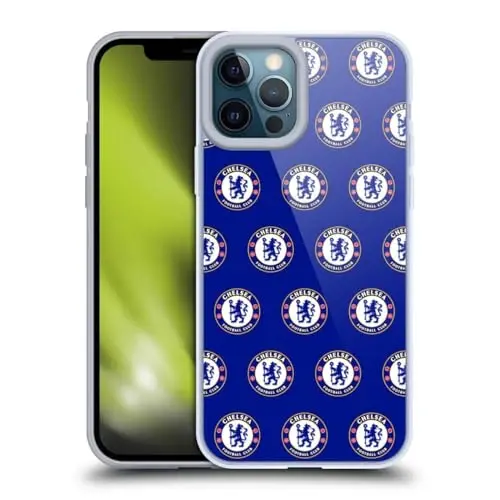 Head Case Designs Rasmiy litsenziyalangan Chelsea Football Club Pattern Crest Gel Case [Harbiy darajadagi himoya] Apple iPhone 12 Pro Max va MagSafe bilan mos keladi 