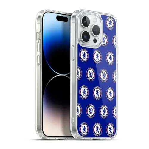 Head Case Designs rasmiy litsenziyalangan Chelsea Football Club Pattern Crest Gel Case [Harbiy darajadagi himoya] Apple iPhone 13 Pro Max bilan mos va MagSafe bilan mos - 5