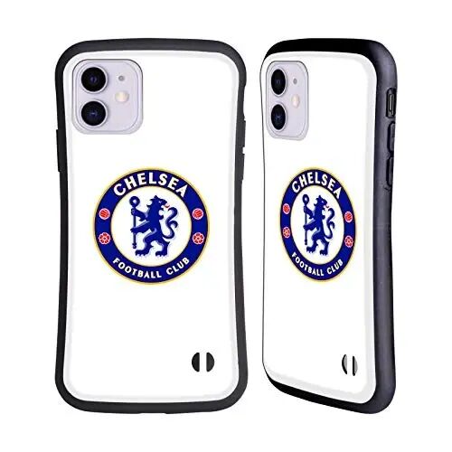 Head Case Designs Rasmiy litsenziyalangan Chelsea Football Club Plain White Crest Hybrid Case Apple iPhone 11 bilan mos keladi - HEAD CASE DESIGNS