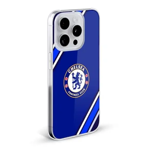Head Case Designs Rasmiy litsenziyalangan Chelsea Football Club Stripes Crest Qattiq Orqa G'ilof Apple iPhone 13 Pro bilan mos keladi - HEAD CASE DESIGNS (1)