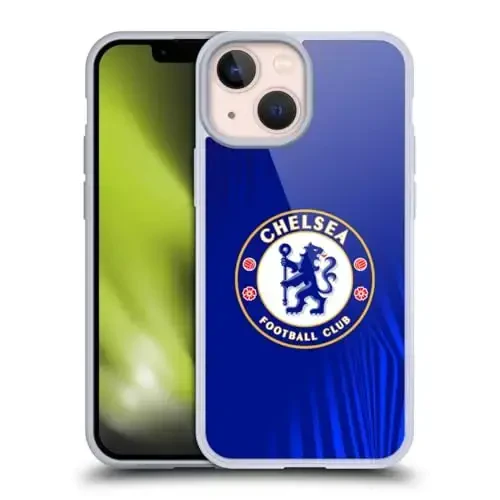 Head Case Designs Rasmiy litsenziyalangan Chelsea Football Club Super Graphic Crest Gel Case [Harbiy darajadagi himoya] Apple iPhone 13 Mini bilan mos 