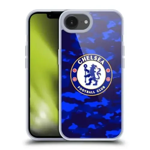 Head Case Designs Rasmiy Litsenziyalangan Chelsea Futbol Klubi Kamuflaj Gerbi Jel G'ilofi [Harbiy Sifatli Himoya] Apple iPhone 16e bilan mos keladi - HEAD CASE DESIGNS