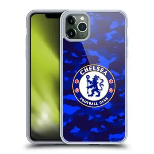 Head Case Designs Rasmiy litsenziyalangan Chelsi Futbol Klubi Kamuflyaj Gerbi Yumshoq Gel Qopqog'i Apple iPhone 11 Pro Max bilan mos keladi 