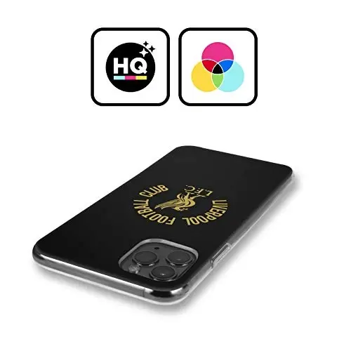 Head Case Designs Rasmiy litsenziyalangan Liverpool Football Club Gold LFC On Black Liver Bird Gel Case [Harbiy darajadagi himoya] Apple iPhone X/iPhone Xs bilan mos 