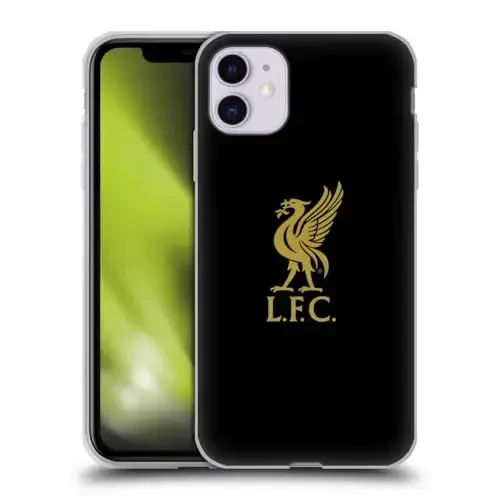 Head Case Designs Rasmiy litsenziyalangan Liverpool Football Club Gold Logo On Black Liver Bird Gel Case [Harbiy darajadagi himoya] Apple iPhone 11 bilan mos keladi 