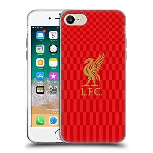 Head Case Designs Rasmiy litsenziyalangan Liverpool Football Club Gold On Red Kit Liver Bird Gel G'ilofi [Harbiy Darajali] Apple iPhone 7/8 / SE 2020 & 2022 bilan mos va MagSafe bilan mos - 1