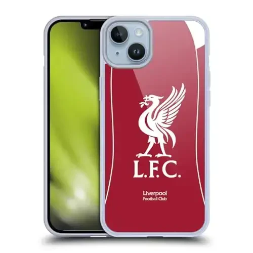 Head Case Designs Rasmiy Litsenziyalangan Liverpool Football Club Home 2025/26 Kit Gel Case [Harbiy Darajadagi Himoya] Apple iPhone 14 Plus bilan mos - HEAD CASE DESIGNS