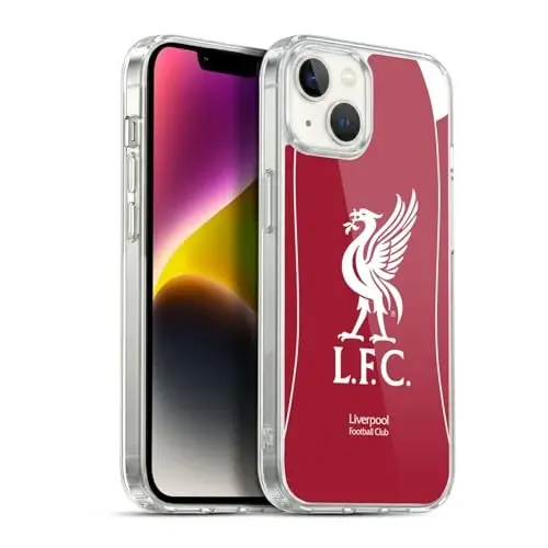 Head Case Designs Rasmiy Litsenziyalangan Liverpool Football Club Home 2025/26 Kit Gel Case [Harbiy Darajadagi Himoya] Apple iPhone 14 Plus bilan mos 