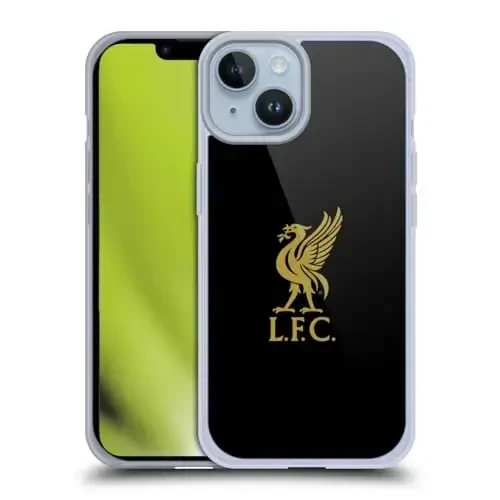 Head Case Designs Rasmiy litsenziyalangan Liverpool Football Club Oltin Logotipi Qora Liver Bird Gel G'ilofi [Harbiy Darajadagi Himoya] Apple iPhone 14 bilan mos keladi - HEAD CASE DESIGNS