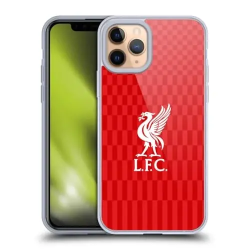 Head Case Designs Rasmiy litsenziyalangan Liverpool Football Club White On Red Kit Liver Bird Gel Case [Harbiy darajadagi himoya] Apple iPhone 11 Pro bilan mos va MagSafe bilan mos - 1
