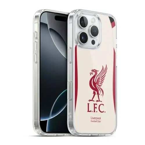 Head Case Designs Rasmiy Litsenziyalangan Liverpool Futbol Klubi Away 2025/26 To'plam Gel G'ilof [Harbiy Darajadagi Himoya] Apple iPhone 16 Pro bilan mos - 2