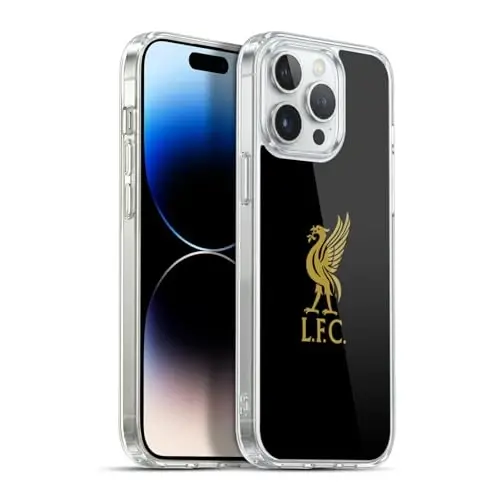 Head Case Designs Rasmiy litsenziyalangan Liverpool futbol klubi oltin logotipi qora Liver Bird Gel Case [Harbiy darajadagi himoya] Apple iPhone 13 Pro Max bilan mos keladi - 1