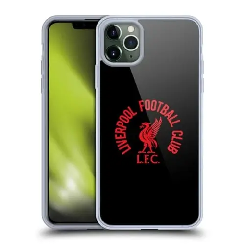 Head Case Designs Rasmiy Litsenziyalangan Liverpool Futbol Klubi Qizil LFC On Black Liver Bird Gel G'ilofi [Harbiy Darajadagi Himoya] Apple iPhone 11 Pro Max va MagSafe bilan mos - HEAD CASE DESIGNS