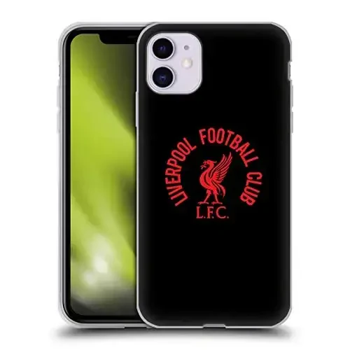 Head Case Designs Rasmiy litsenziyalangan Liverpool futbol klubi Qizil LFC On Black Liver Bird Gel G'ilofi [Harbiy Sifatli Himoya] Apple iPhone 11 bilan mos - Modazone
