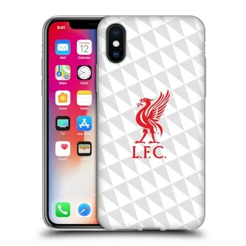 Head Case Designs Rasmiy litsenziyalangan Liverpool futbol klubi Qizil Oq to'plam Liver Bird Gel G'ilofi [Harbiy darajadagi himoya] Apple iPhone X/iPhone Xs bilan mos keladi - 1